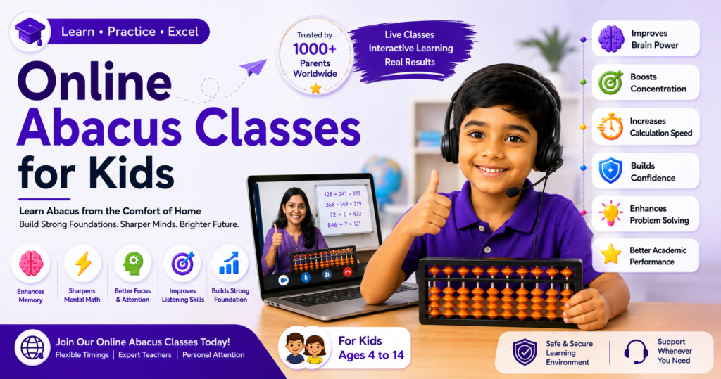 Online Abacus Classes‌ fo‌r Kids